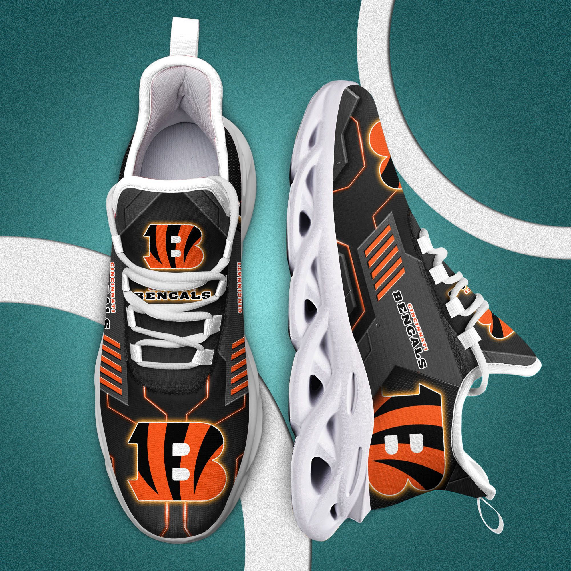 Cincinnati Bengals Clunky Sneaker Max Soul Shoes MS2848