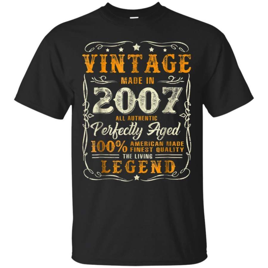 AGR Legends Vintage Made In 2007 11th Bday Gift 11 Years Old Jaq T-shirt