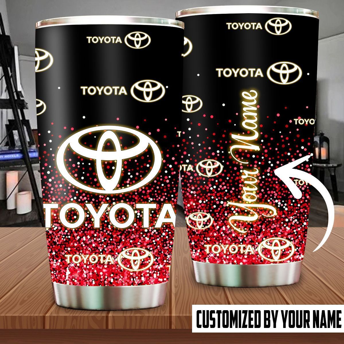 Toyota Tumbler Custom Name LLH190620 &hellip;