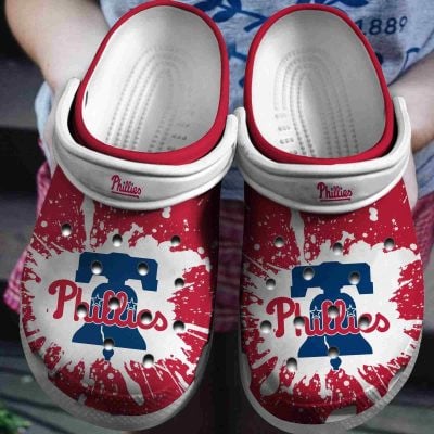 Phillies Logo Baseball MLB Yellow Red White Crocss Classic Clogs Shoes Ver322