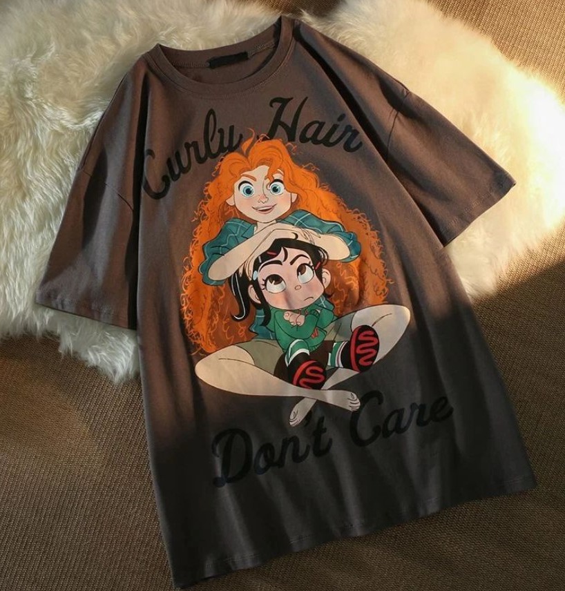 Disney Pixar Film Brave Princess Merida Curly Hair Don t Care Shirt Outfit