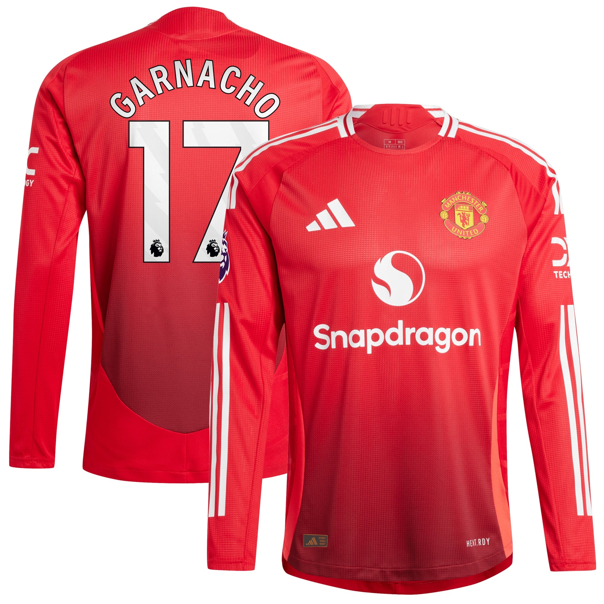 Alejandro Garnacho Manchester United 2024/25 Home Long Sleeve Player Jersey – Red