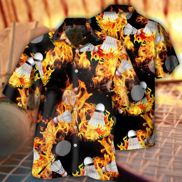 Badminton Sports Hawaiian Shirt Shorts Set Summer Beach Clothing Clothes Outfit For Men Ht Peckshirt
