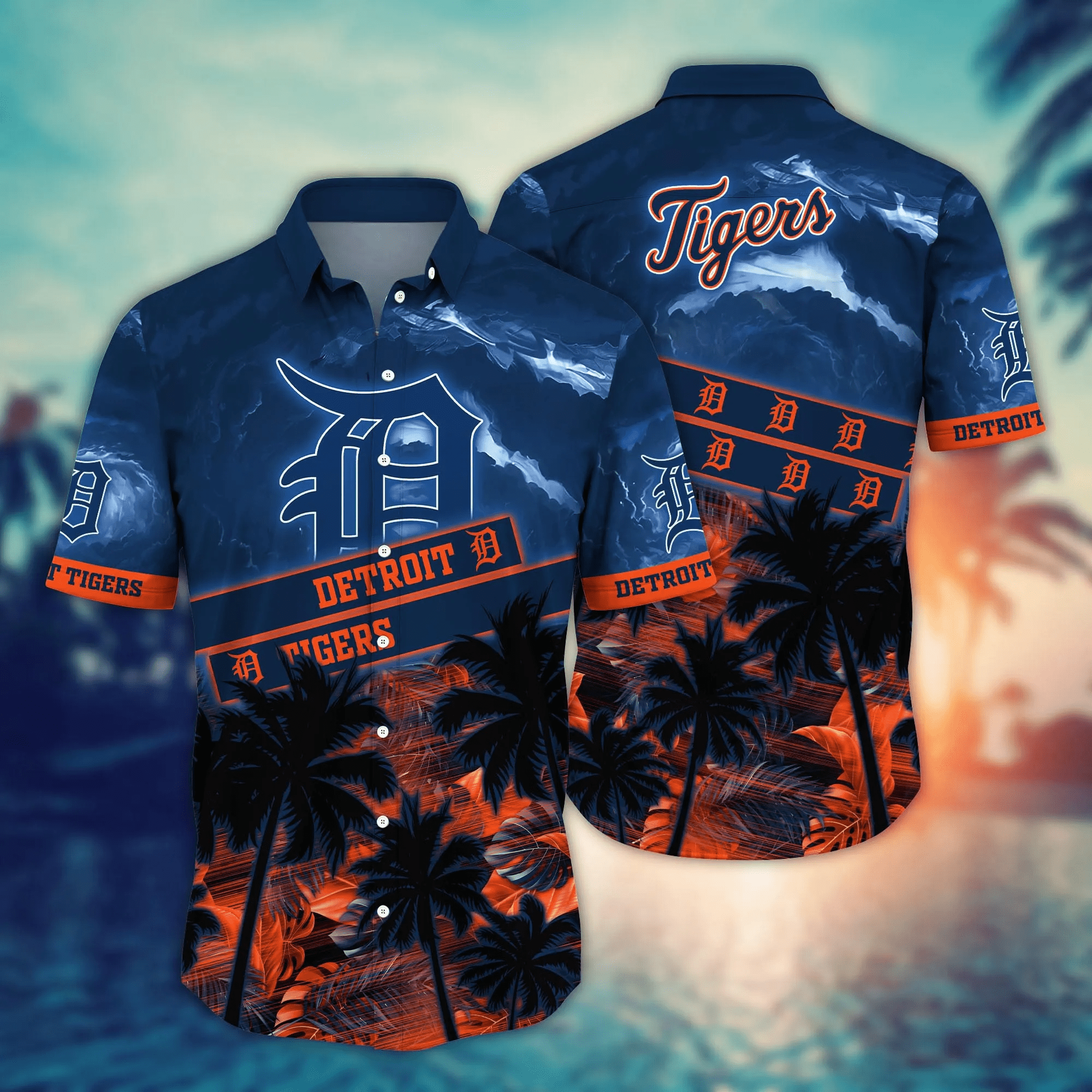 Detroit Tigers Mlb Hawaiian Shirt Sunny Days Aloha Shirt