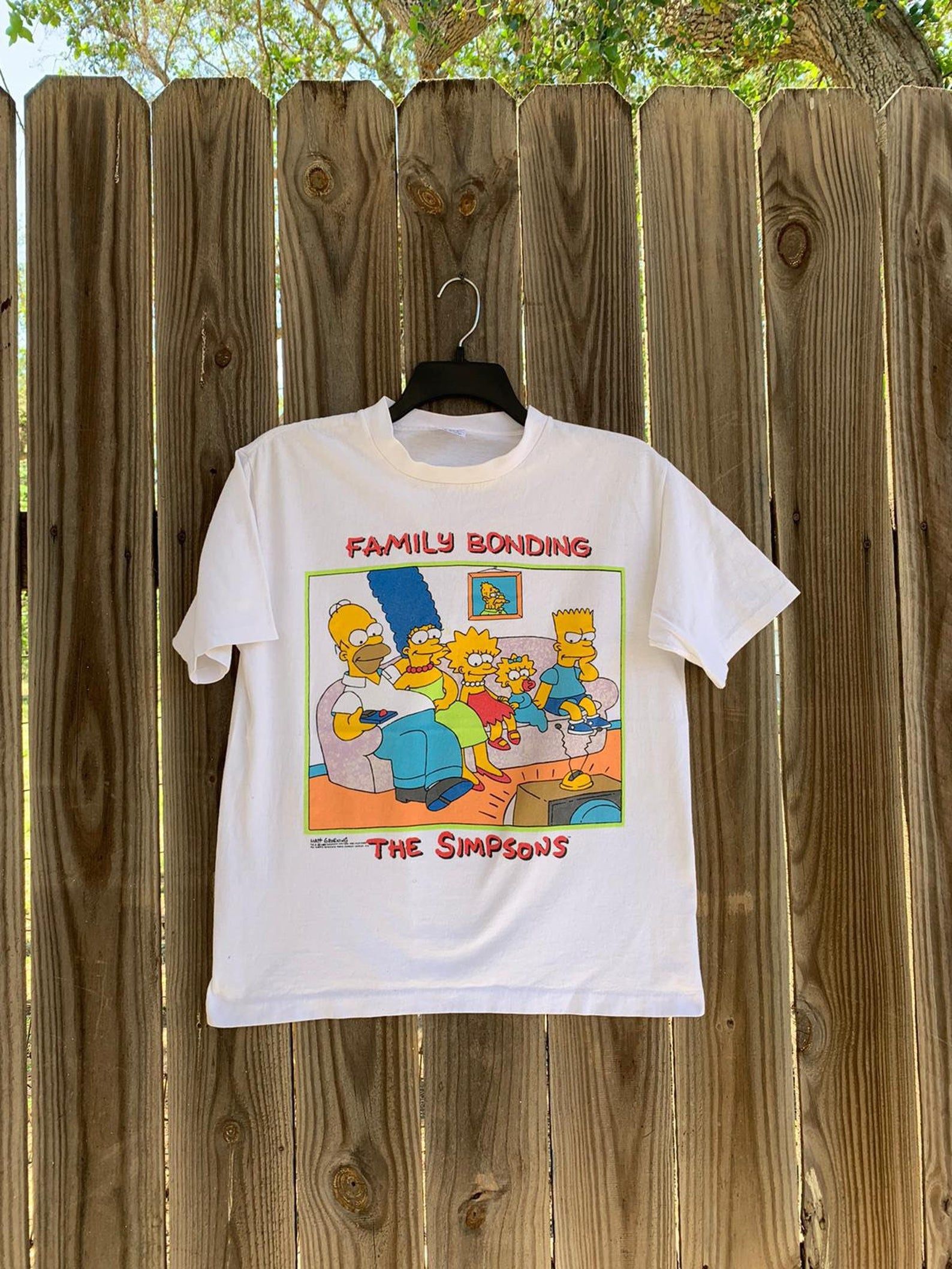 Vintage 1989 The Simpsons Family Bonding T-Shirt L