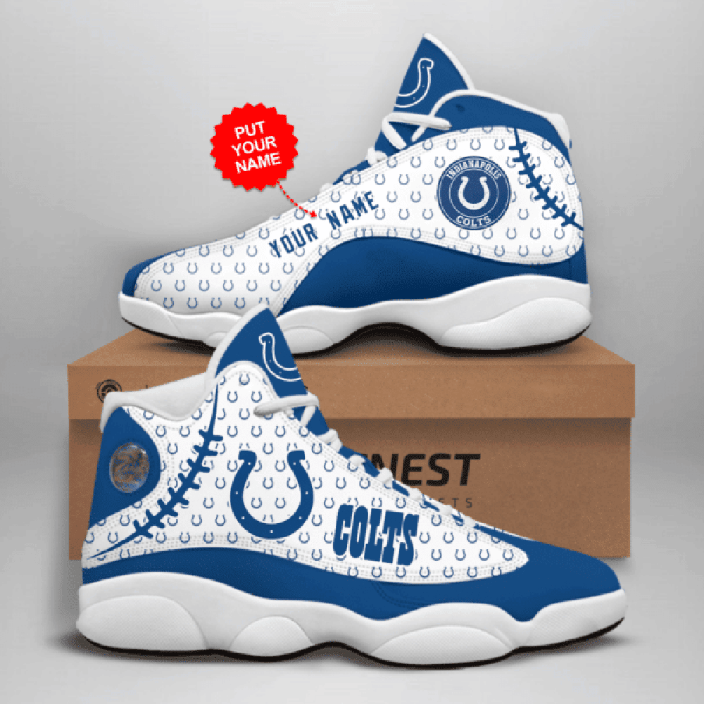 Indianapolis Colts I Football Retro Custom Air Jordan 13 Shoes Personalize Name Sport Sneakers elA JD13 V1854