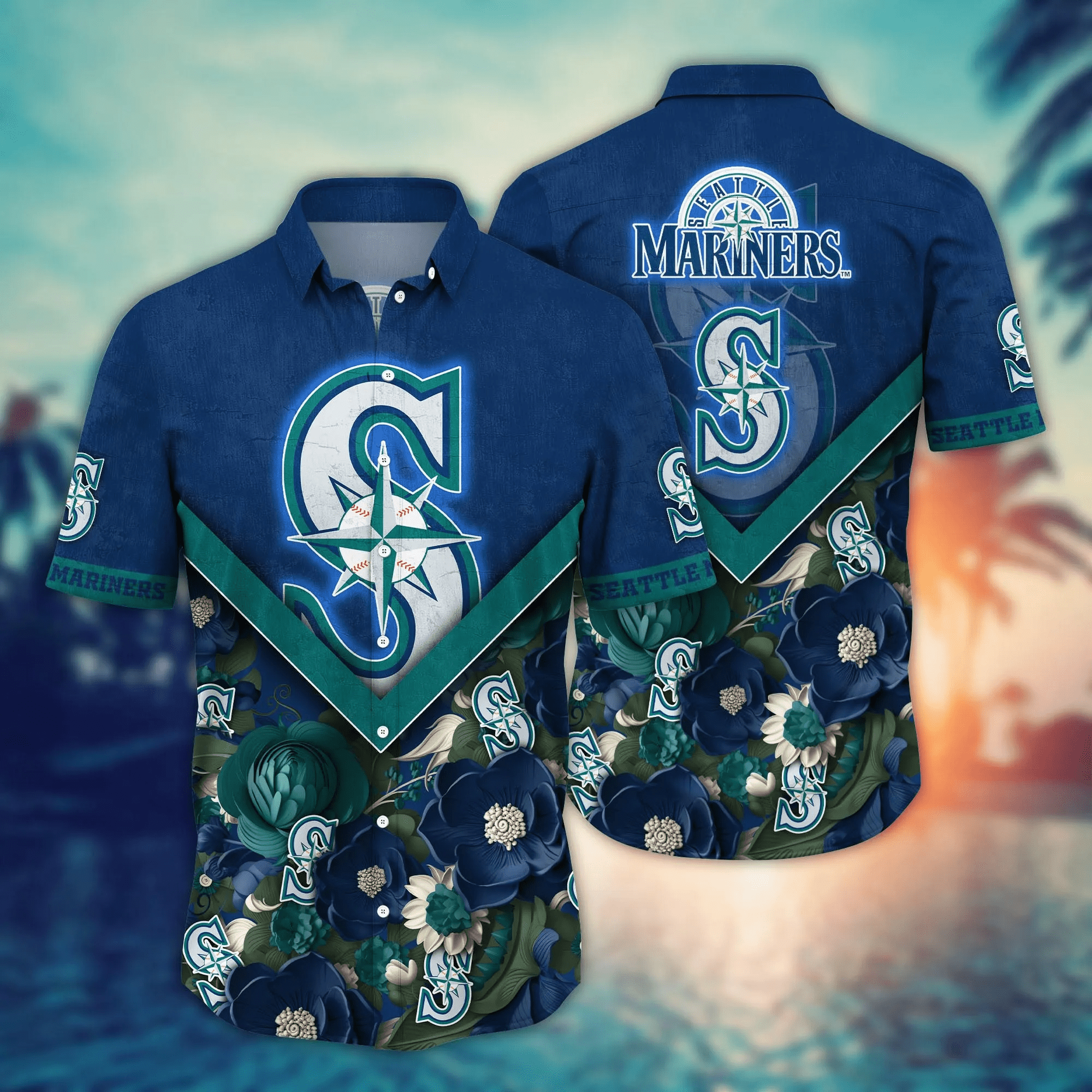 Seattle Mariners Mlb Hawaiian Shirt Custom Evening Strolls Aloha Shirt