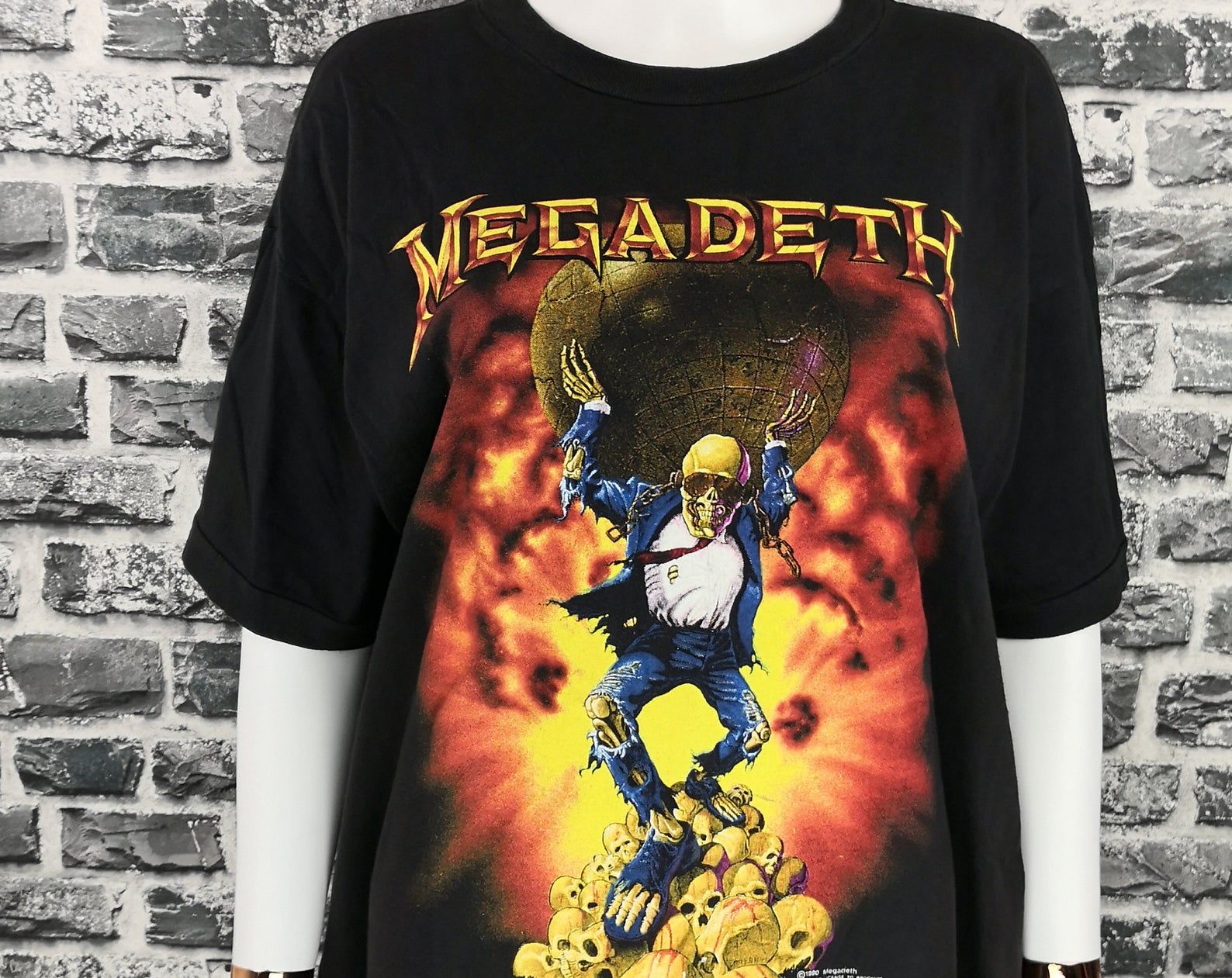 Megadeth 1990 Unworn Vintage T-Shirt Oxidation Of The Nations World Tour Tee / Metallica / Iron Maiden / Anthrax / Slayer