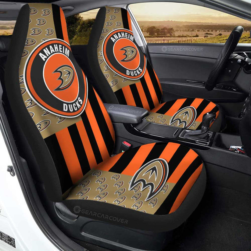 Anaheim Ducks Black Orange Car Seat Cover Set CSC7488