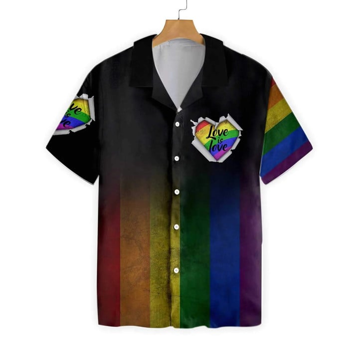 Amazing Lgbt Hawaiian Shirt, Love Is Love Rainbow 3D T Shirt, Gift For Pride Month, Beach Party Shirt