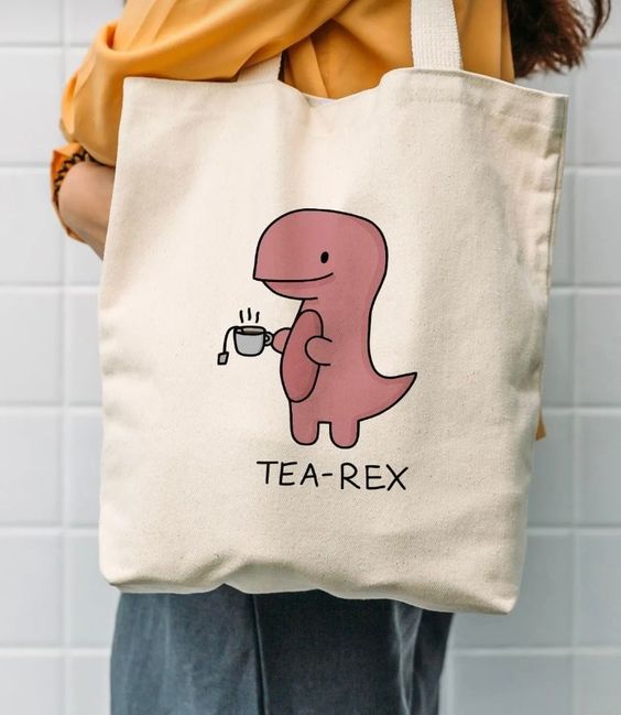 BonusBags, Tea-Rex Tote Bag