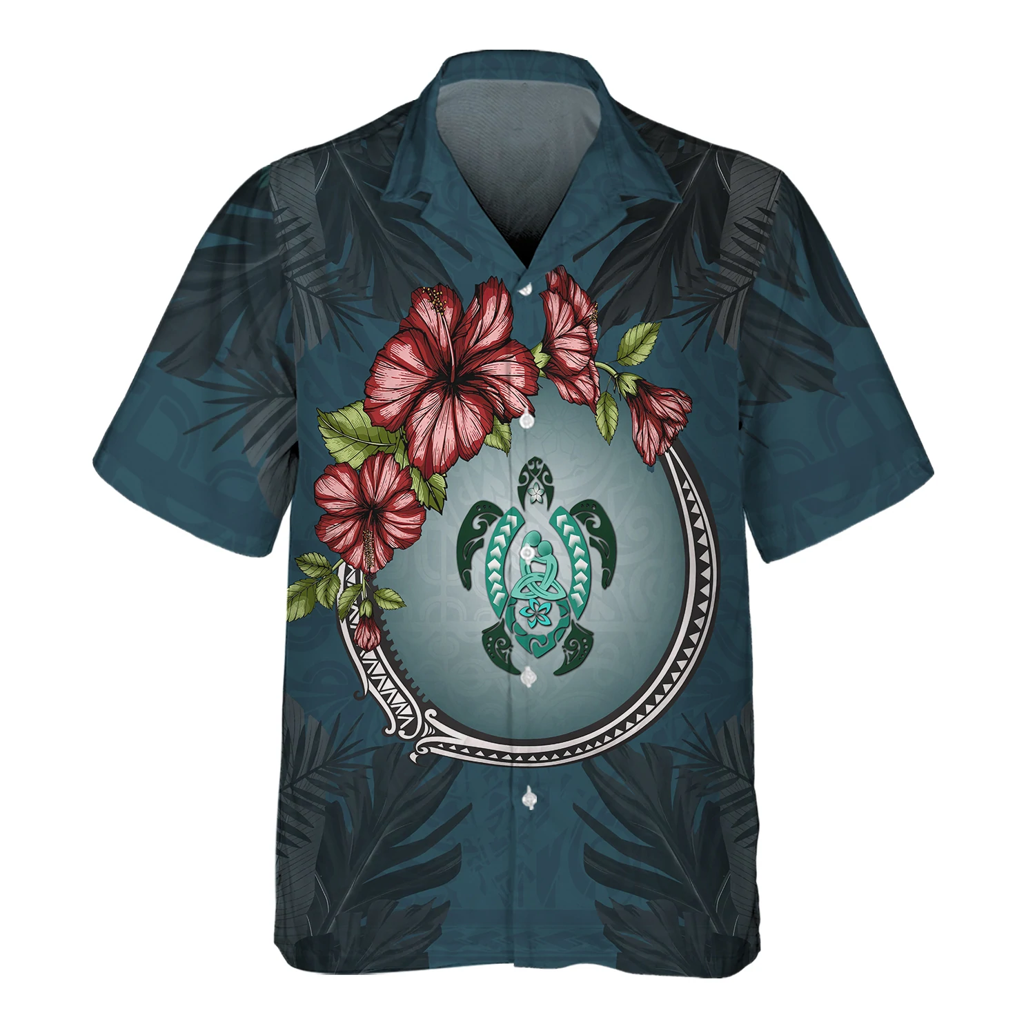 Puerto Rico Hibiscus – 3D Hawaiian Shirt Men’S, Gift For Turtle Lovers