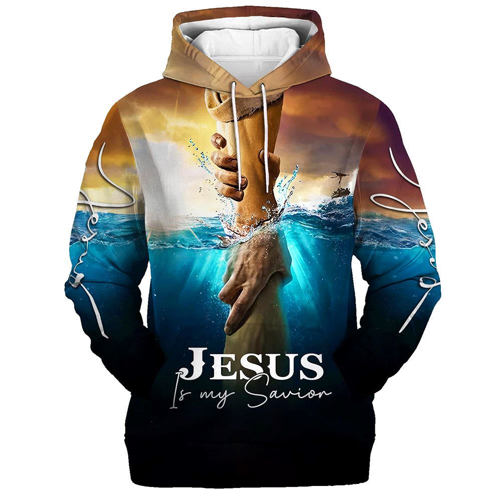 Jesus Is My Savior Hoodie Take My Hand God 3D Hoodies Jesus Hoodie Men & Women, God 3D Printed Hoodie, Christian Apparel Hoodies