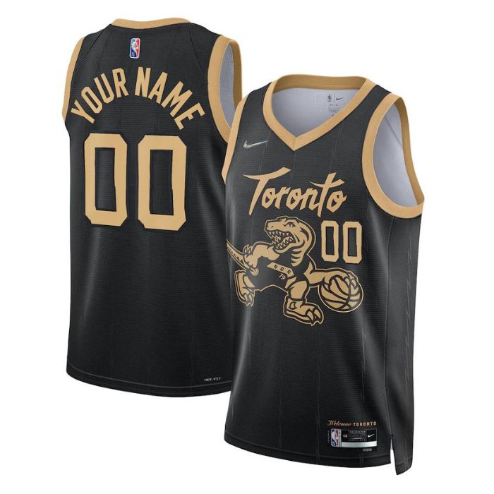 Toronto Raptors Unisex 2021/22 Swingman Custom Jersey – City Edition – Black