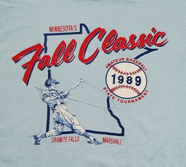 Vintage 80S 1989 Minnesota Amateur Baseball League Shirt