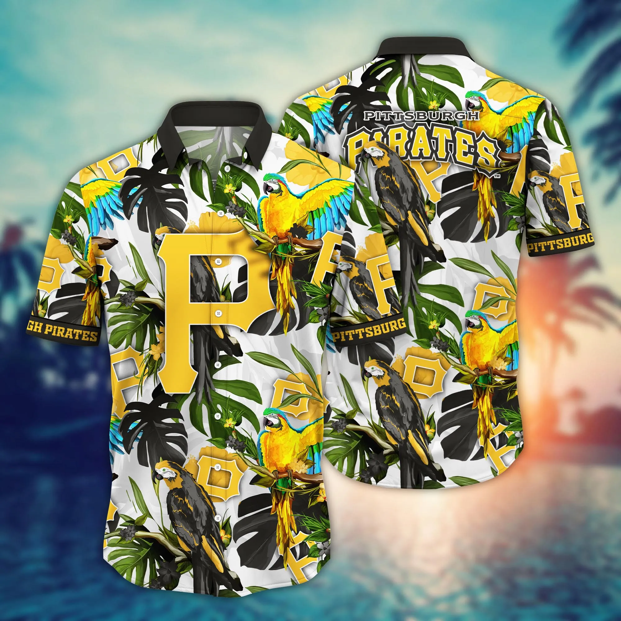 Pittsburgh Pirates Mlb Hawaiian Shirt Sunningtime Aloha Shirt