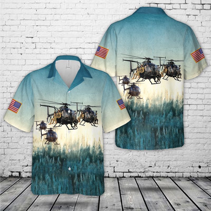 Us Army Boeing Ah-6 The Little Bird Hawaiian Shirt