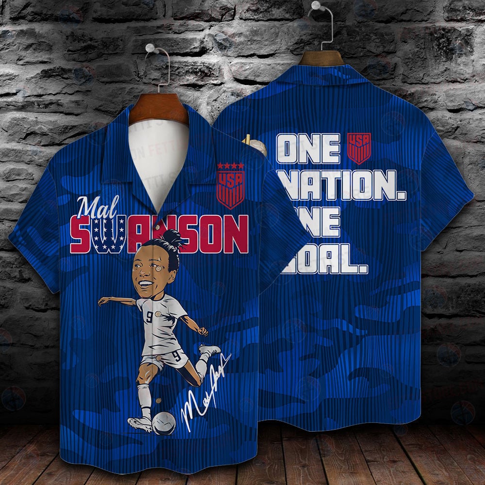 Mal Swanson  Uswnt Women 2023 Away 3D Print Hawaiian Shirt Shusw