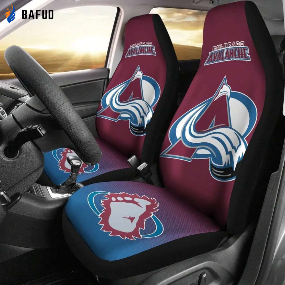 Colorado Avalanche Car Seat Cover Set for Fan Gifts CSC7290