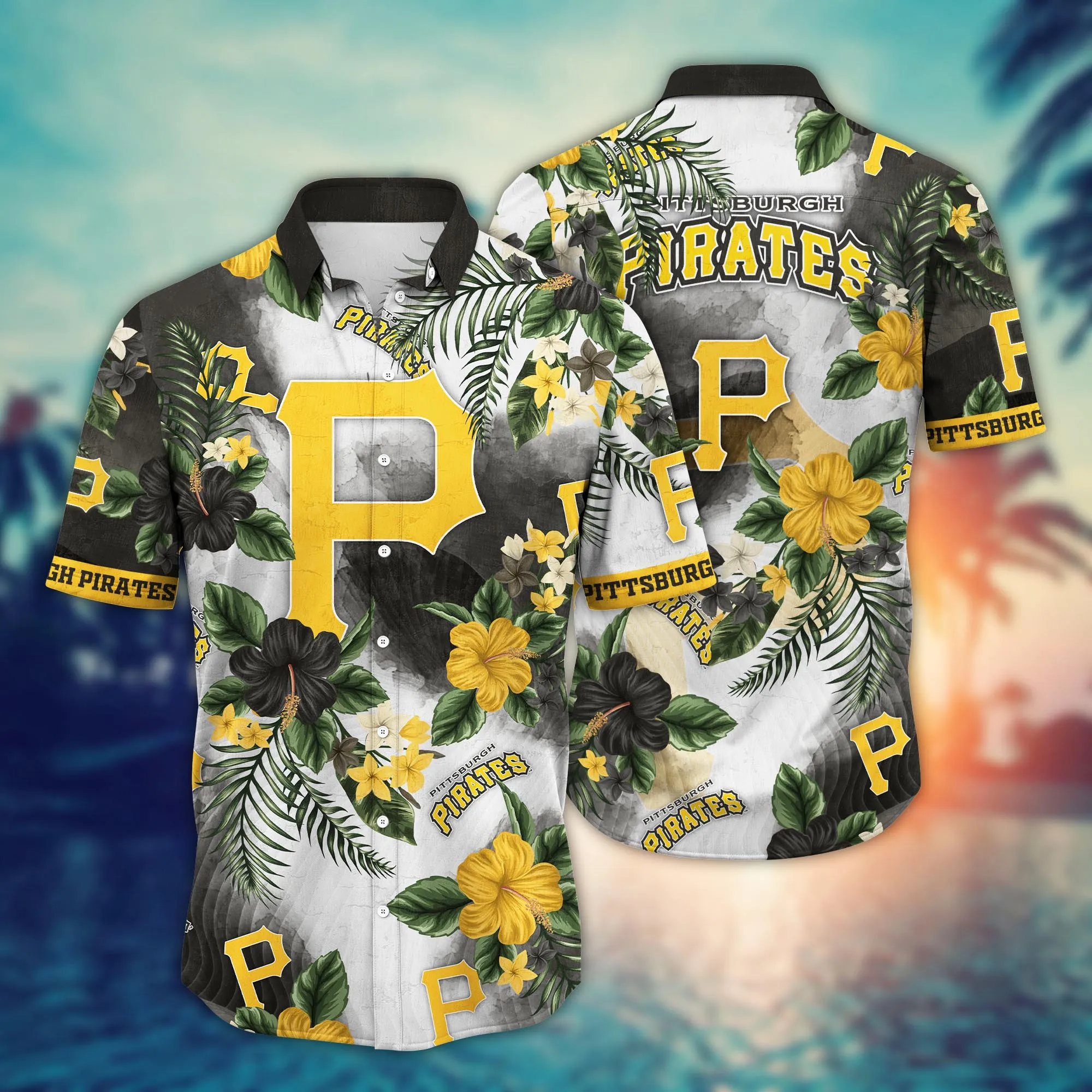 Pittsburgh Pirates Mlb Hawaiian Shirt Sun-Uptime Aloha Shirt