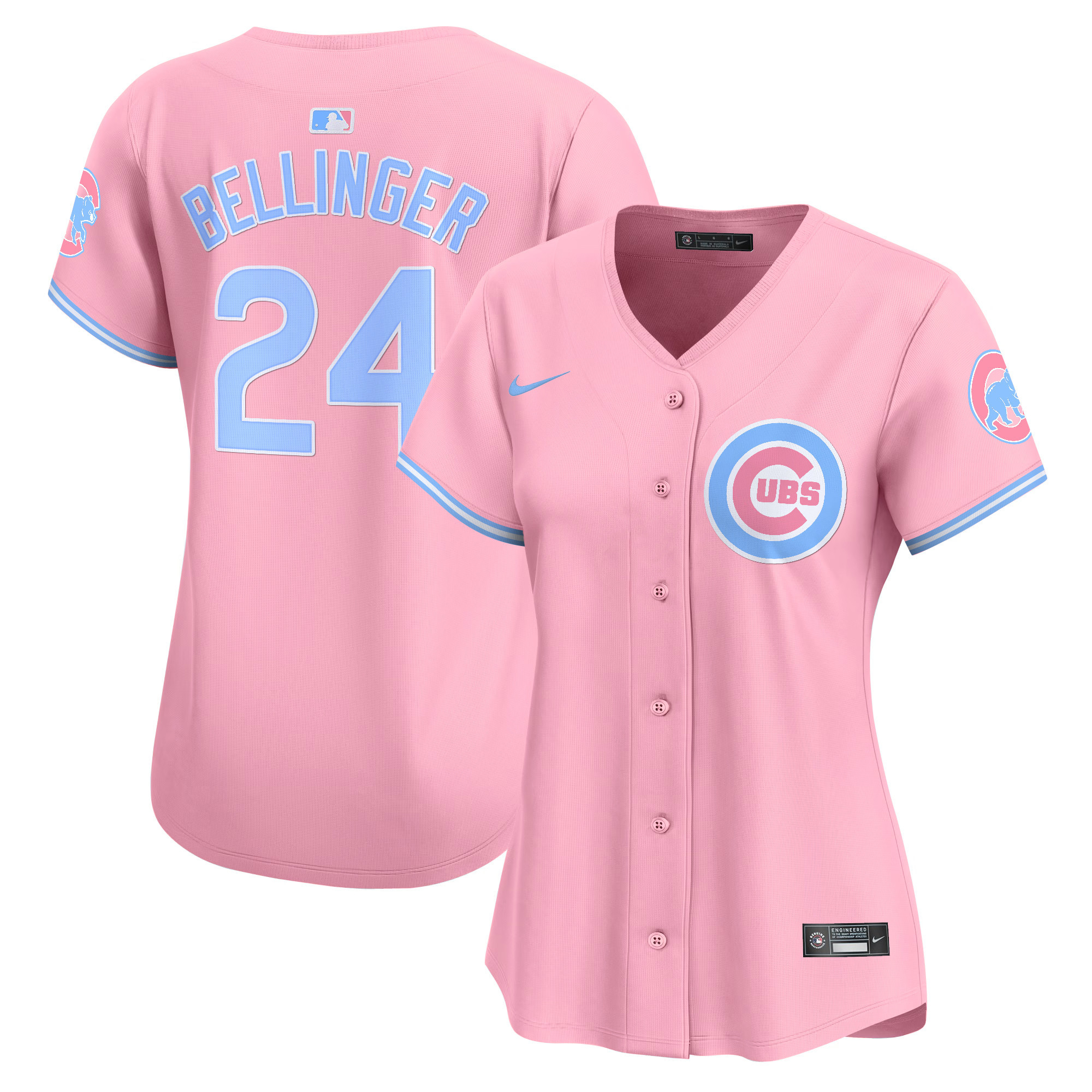 Women’S Chicago Cubs Bubblegum Pink Vapor Premier Limited Jersey – All Stitched