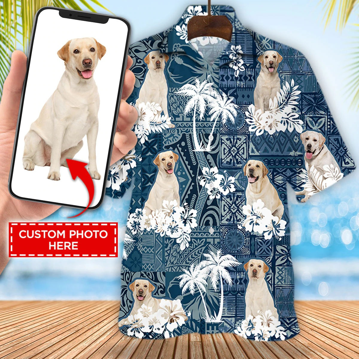 Personalized With Photo Full Printed Hawaiian Shirt For Dog Lovers, Custom Picture Dog In Hawaii Aloha Beach Shirts