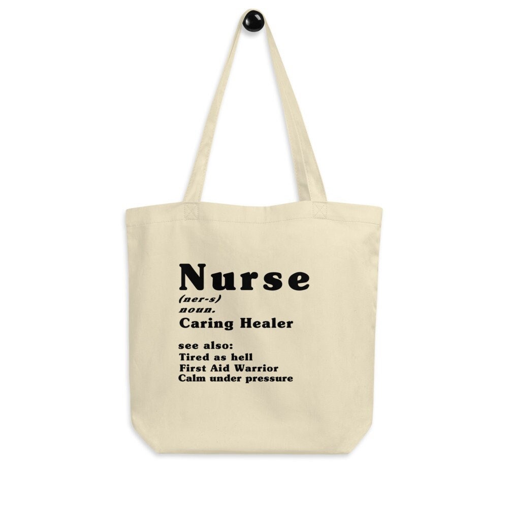 Nurse Definition Eco Tote Bag – Nurse Canvas Tote Bag, Nurse Bag, Gift For Nurse, Nursing Tote, CNA Bag, Travel Nurse Bag, Nurse Retirement