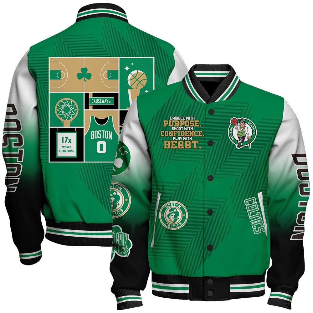 Boston Celtics National Basketball Association AOP Varsity Jacket STM Ver 04