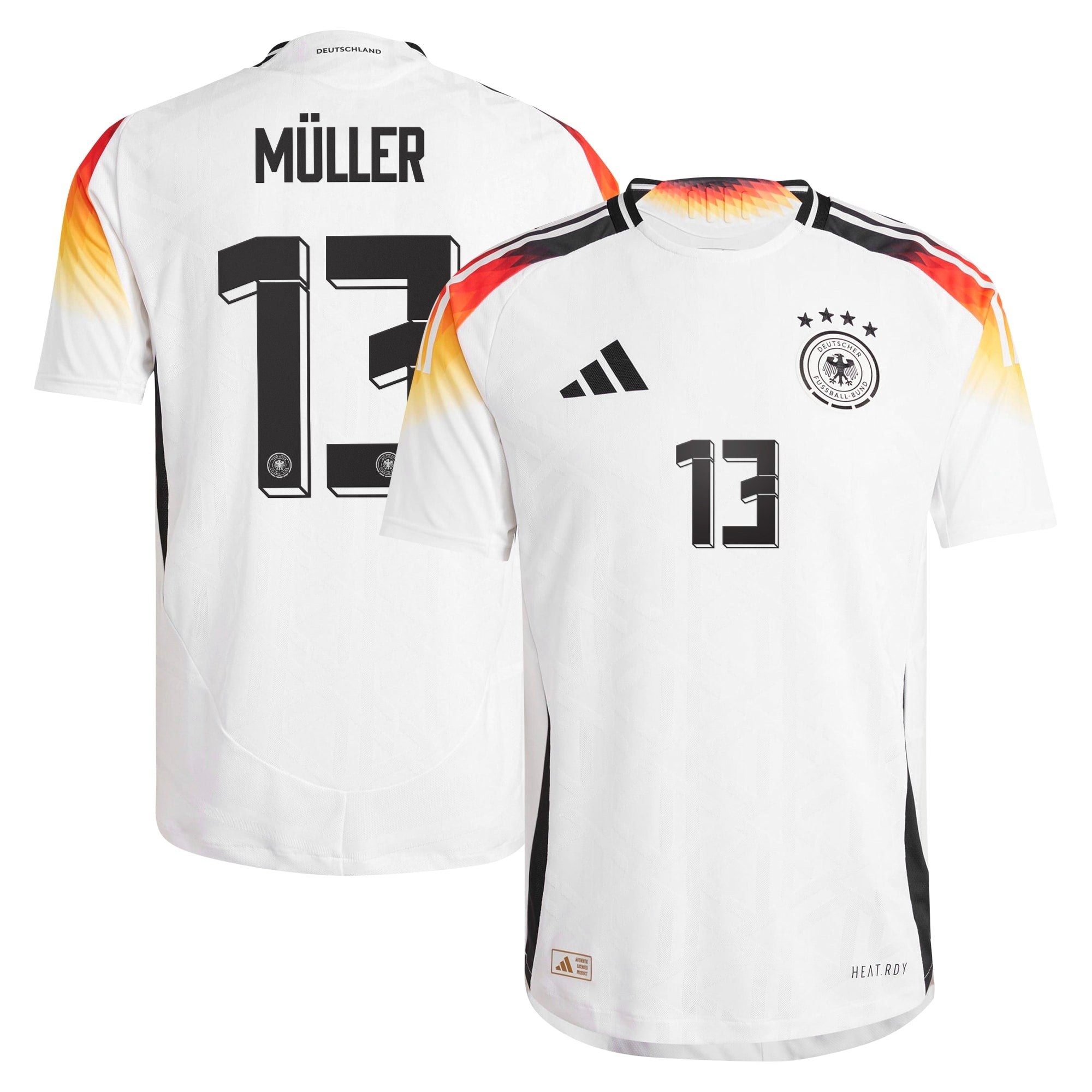 Thomas Muller Germany National Team Adidas 2024 Home Jersey – White