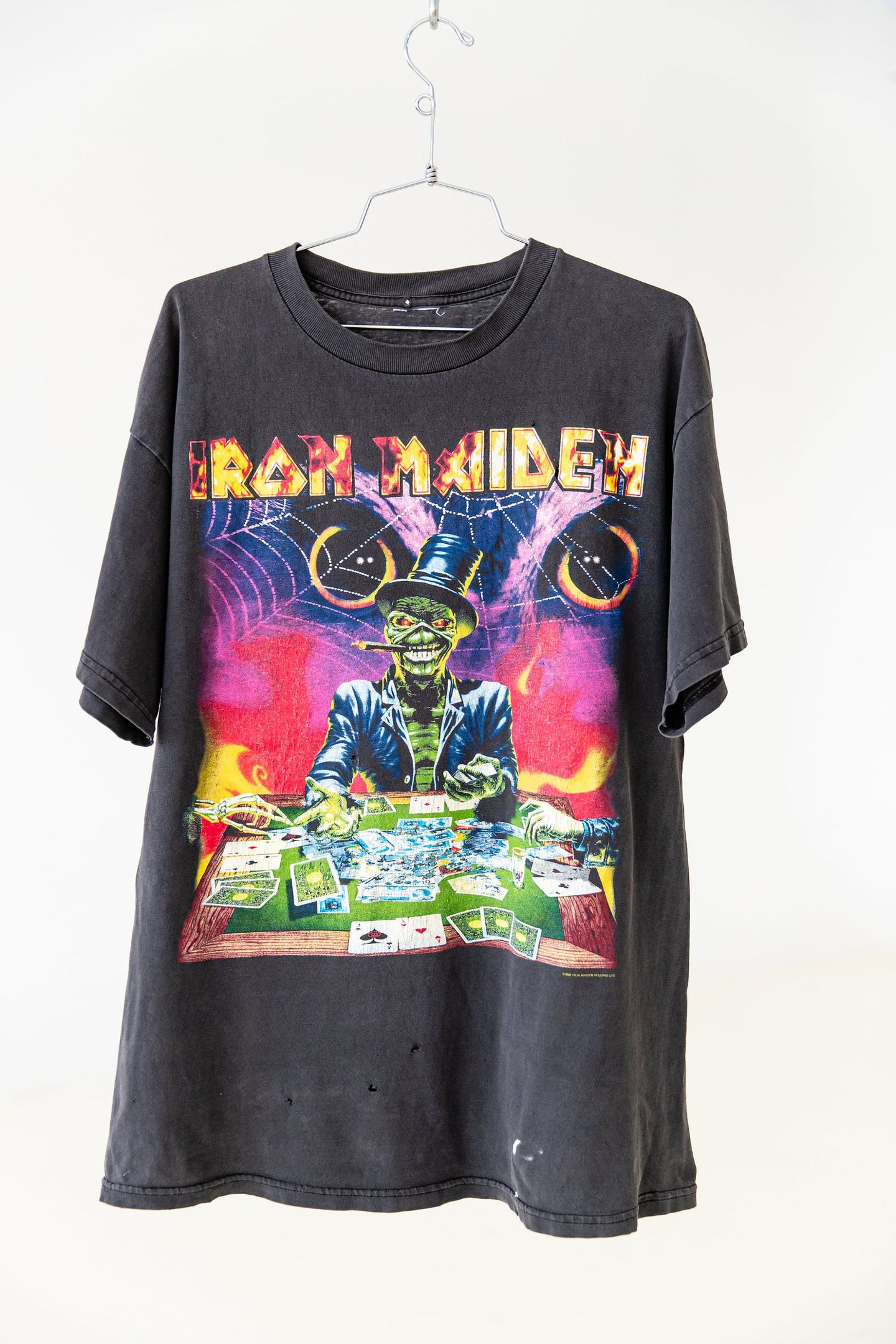 Rare 1998 Vintage Iron Maiden Virtual Xi World Tour Band Concert T-Shirt Eddie The Head Poker