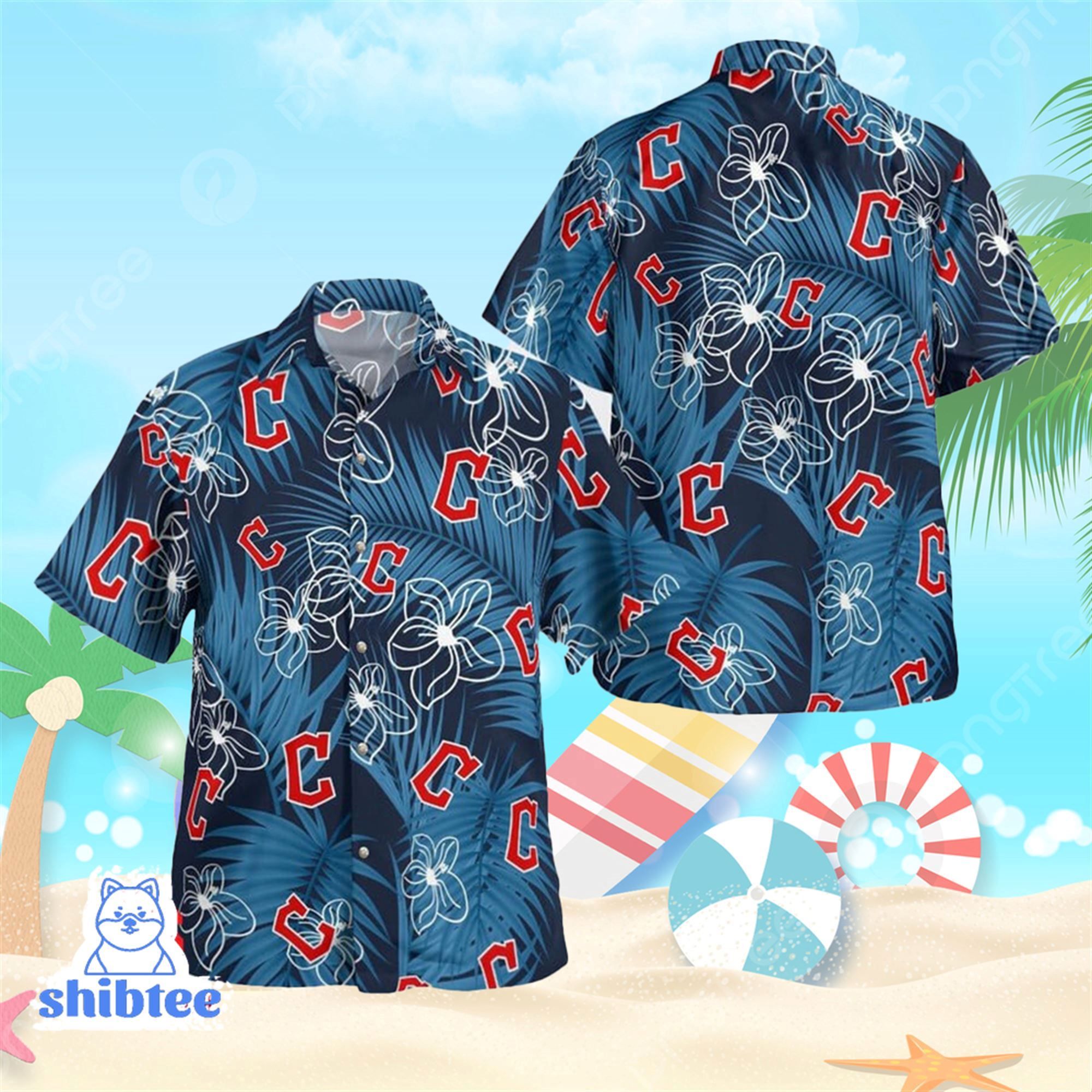 Cleveland Guardians In Floral Style Hawaiian Shirt