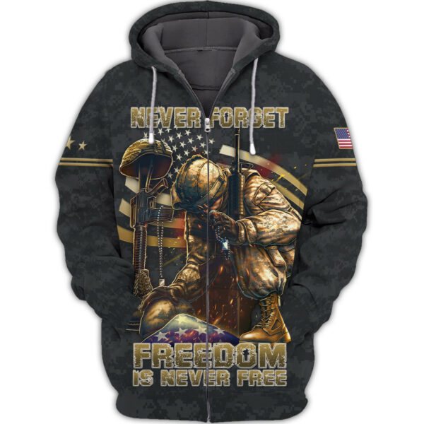 Veteran Clothing Veteran Day Gift Never Forget Freedom Is Never Free Shirt