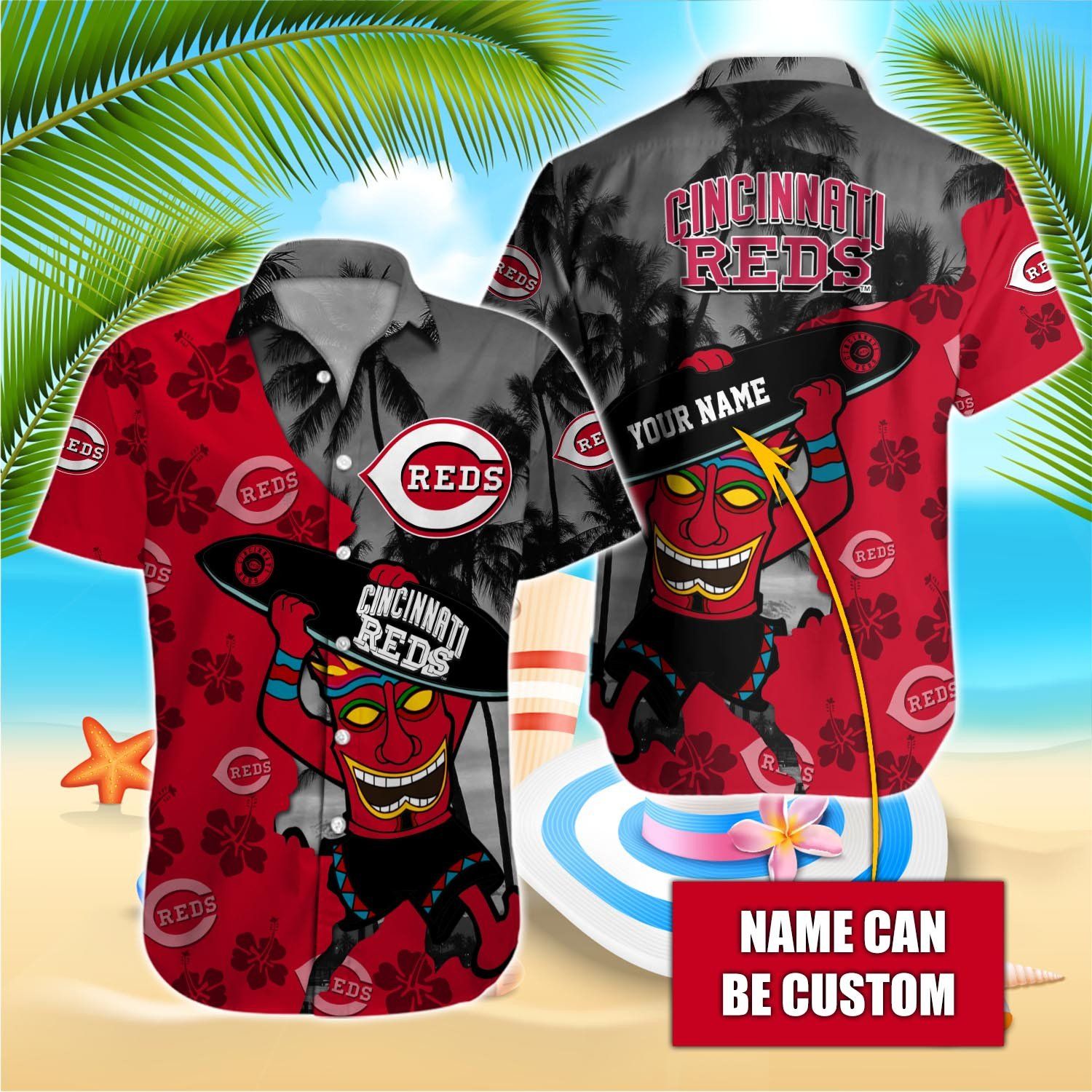 Cincinnati Reds Custom Name Aloha Vacation Shirt