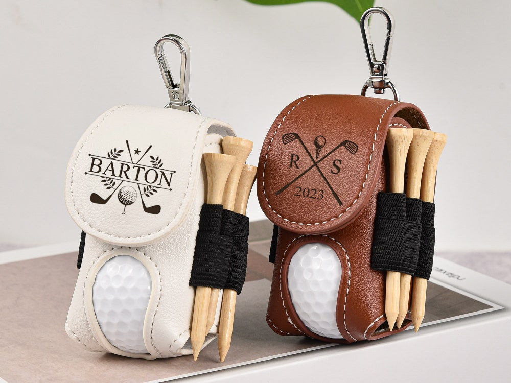 Golf Ball Bag, Stylish Pouch For Golf Balls, Tees Holder, Mini Golf Ball Holder, Leather Golf Travel Bag, Great Golf Gifts X Halloween Collection From Snorider