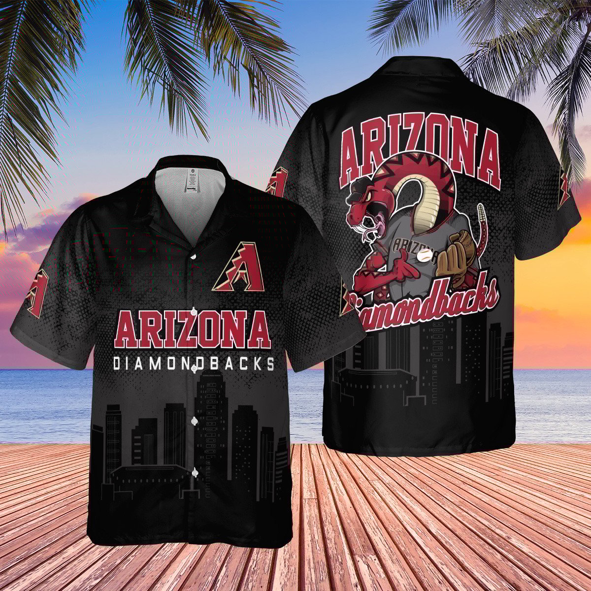 Arizona Diamondbacks Mlb Mascot Logo City Edition 3D Hawaiian Shirt