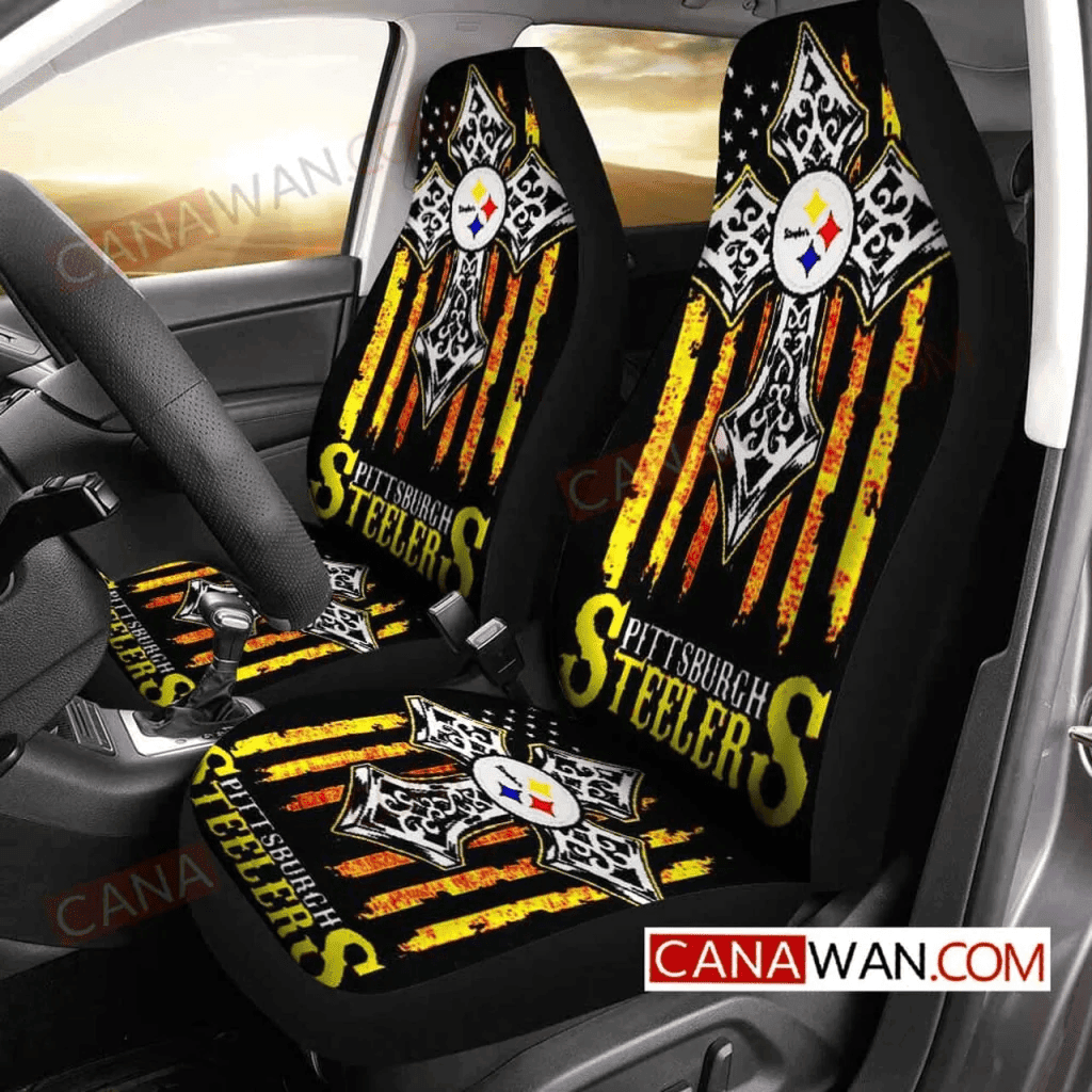 Pittsburgh Steelers Logo Print Pattern Car Seat Cover CSC5454