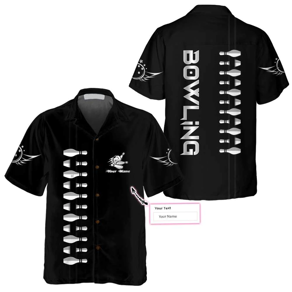 Personalized Name Bowling Custom Hawaiian Shirt, Bowling Shirt For Men & Women, Idea Gift For Bowler