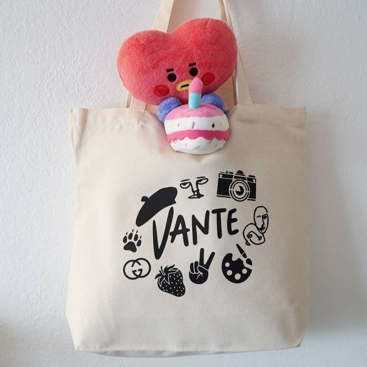 V Taehyung BTS tata, Best Tote Bags Ideas, Cute Tote Bags Ideas, Tote Bag Design Ideas, Girls Tote Bag, Best Canvas Tote Bags Ideas