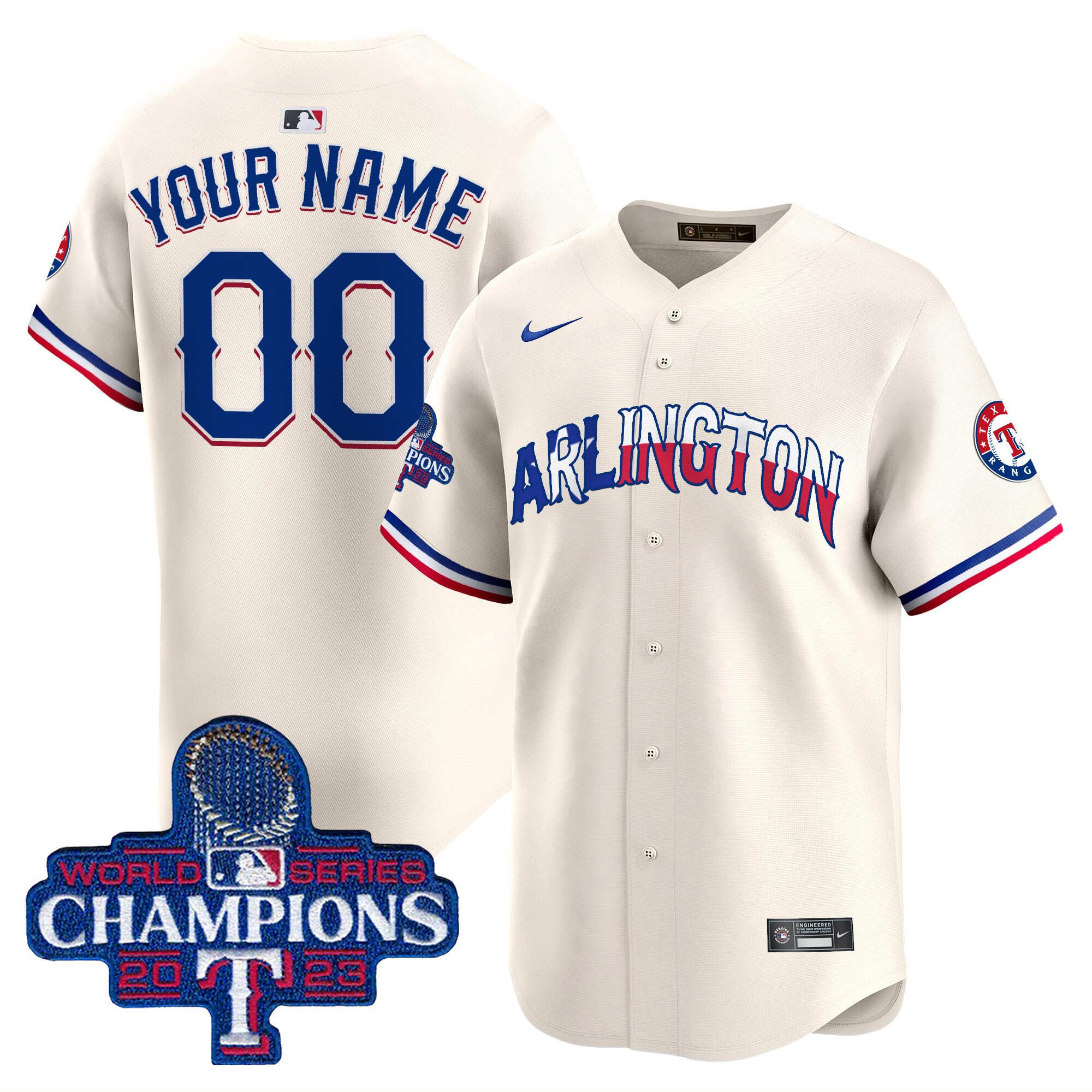 Texas Rangers Arlington Champions Vapor Premier Limited Custom Jersey – All Stitched