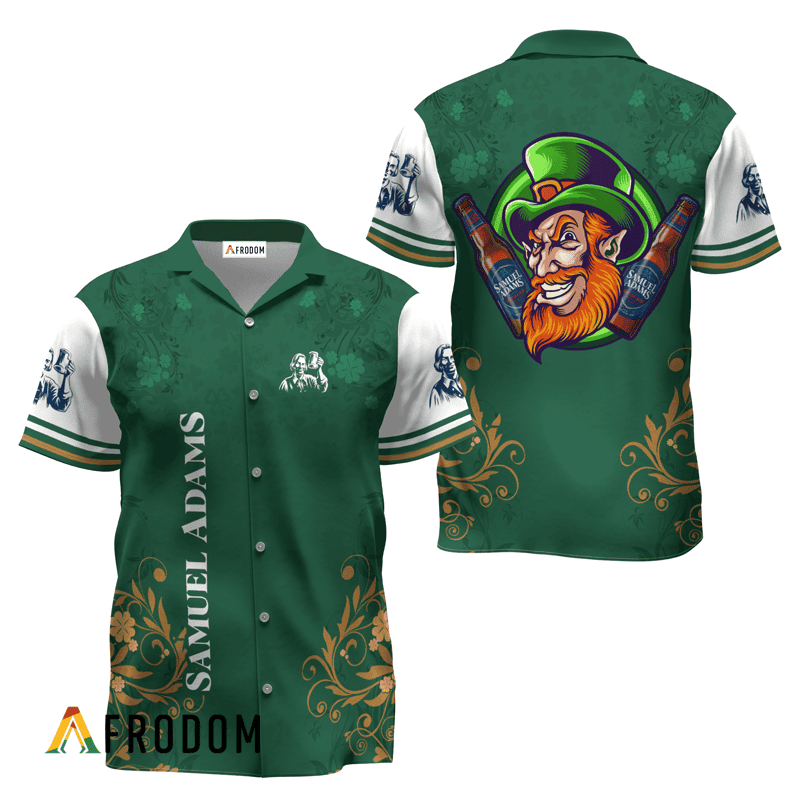 Samuel Adams St. Patrick’S Day Leprechaun Hawaiian Shirt