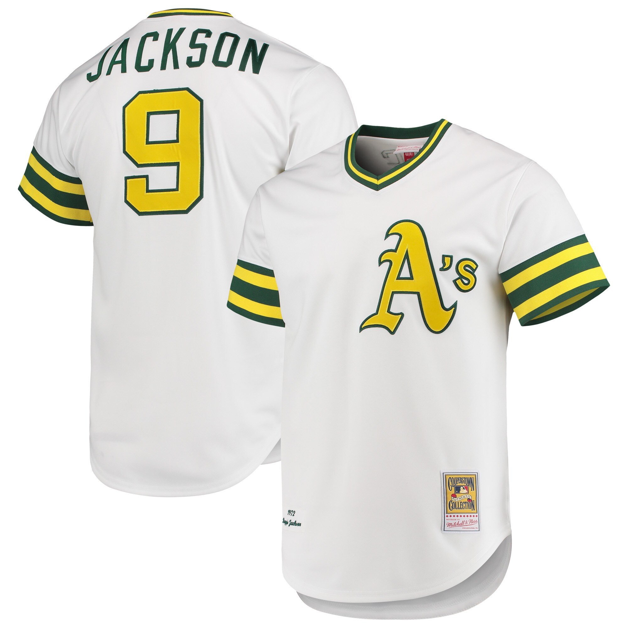 Reggie Jackson Oakland Athletics 1972 Cooperstown White Jersey – All ...