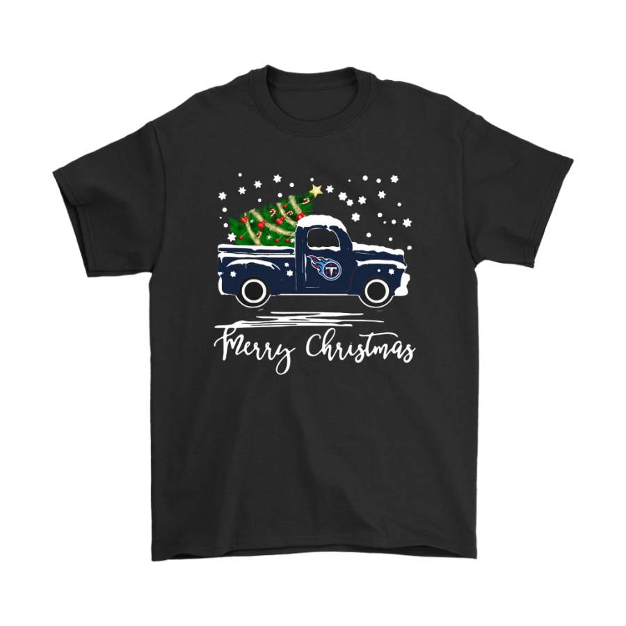 Tennessee Titans Car With Christmas Tree Merry Christmas Shirts - The Music City Titans Fans