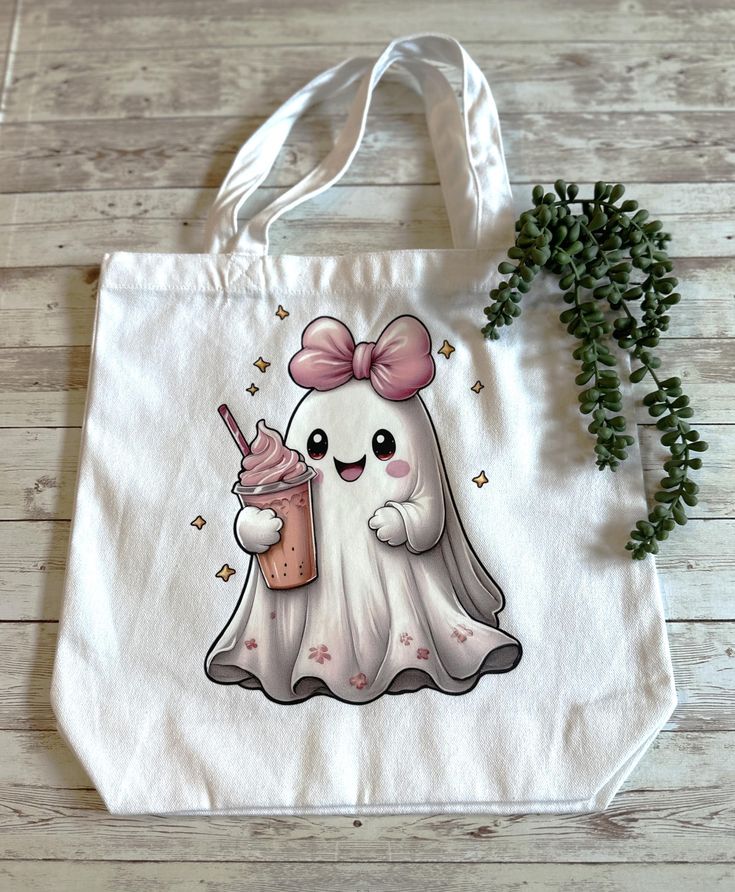 Cute Halloween Ghost Tote Bag, Spooky, Boojee Cute Ghost, Fall Season, Bag, Shopping, Trick or Treat, Gift, Best Tote Bags Ideas, Cute Tote Bags Ideas, Tote Bag Design Ideas, Girls Tote Bag, Best Canvas Tote Bags Ideas