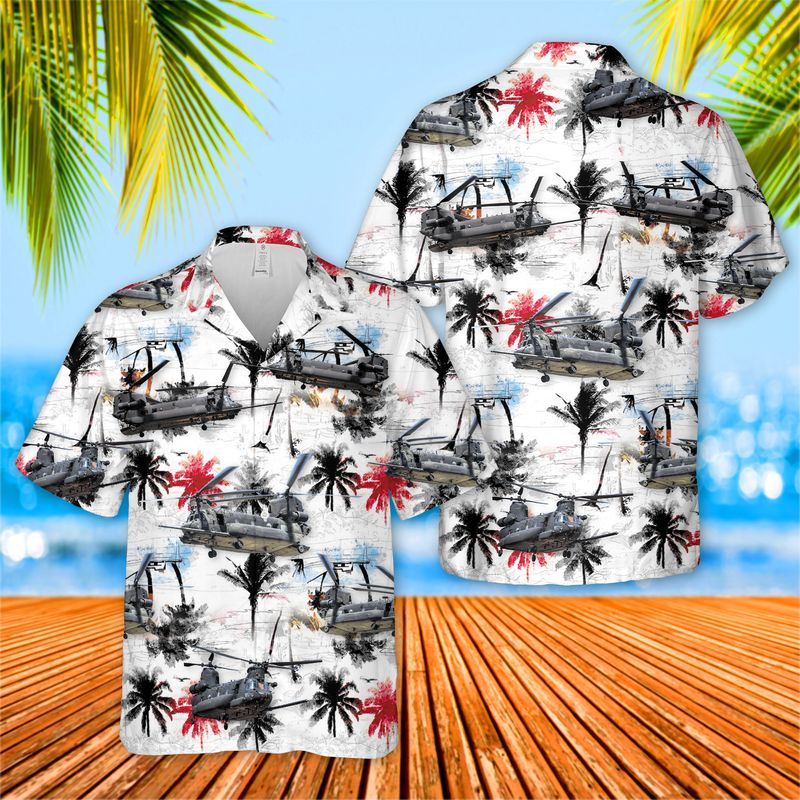 Us Army Boeing Mh-47G Chinook Hawaiian Shirt