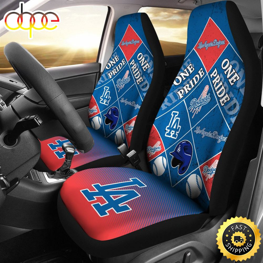 Colorful Pride Flag Los Angeles Dodgers Car Seat Cover Set CSC4830