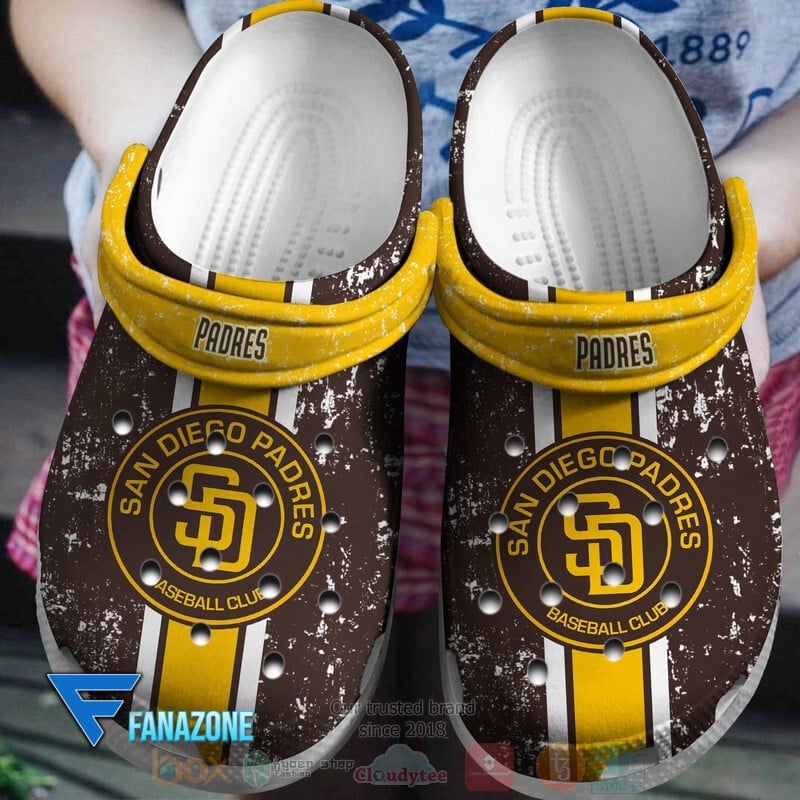 San Diego Padres Logo Baseball MLB Full Yellow Sander Brown Crocss Classic Clogs Shoes Ver153