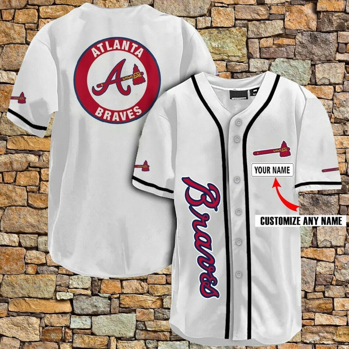 Custom Name Atlanta Braves All Over Print Baseball Jersey For Fans