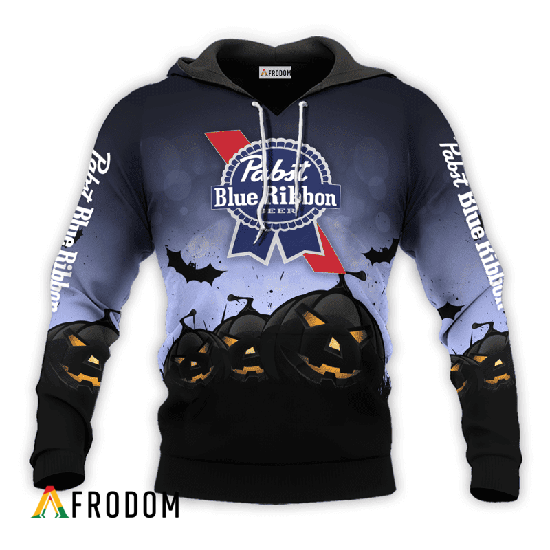 Pabst Blue Ribbon Halloween Night Pumpkin Hoodie & Zip Hoodie