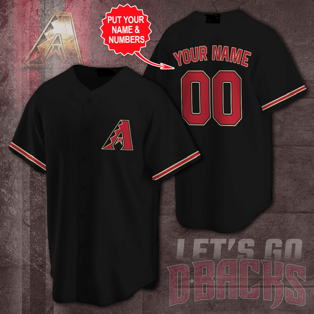 Custom Name Arizona Diamondbacks All Over Print Baseball Jersey For Fans