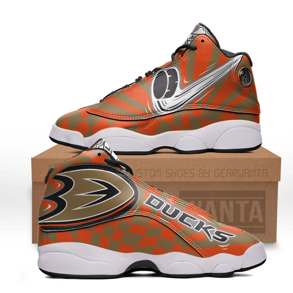 Anaheim Ducks Air Jordan 13 Sneakers Sport Custom Shoes JD13 V2104